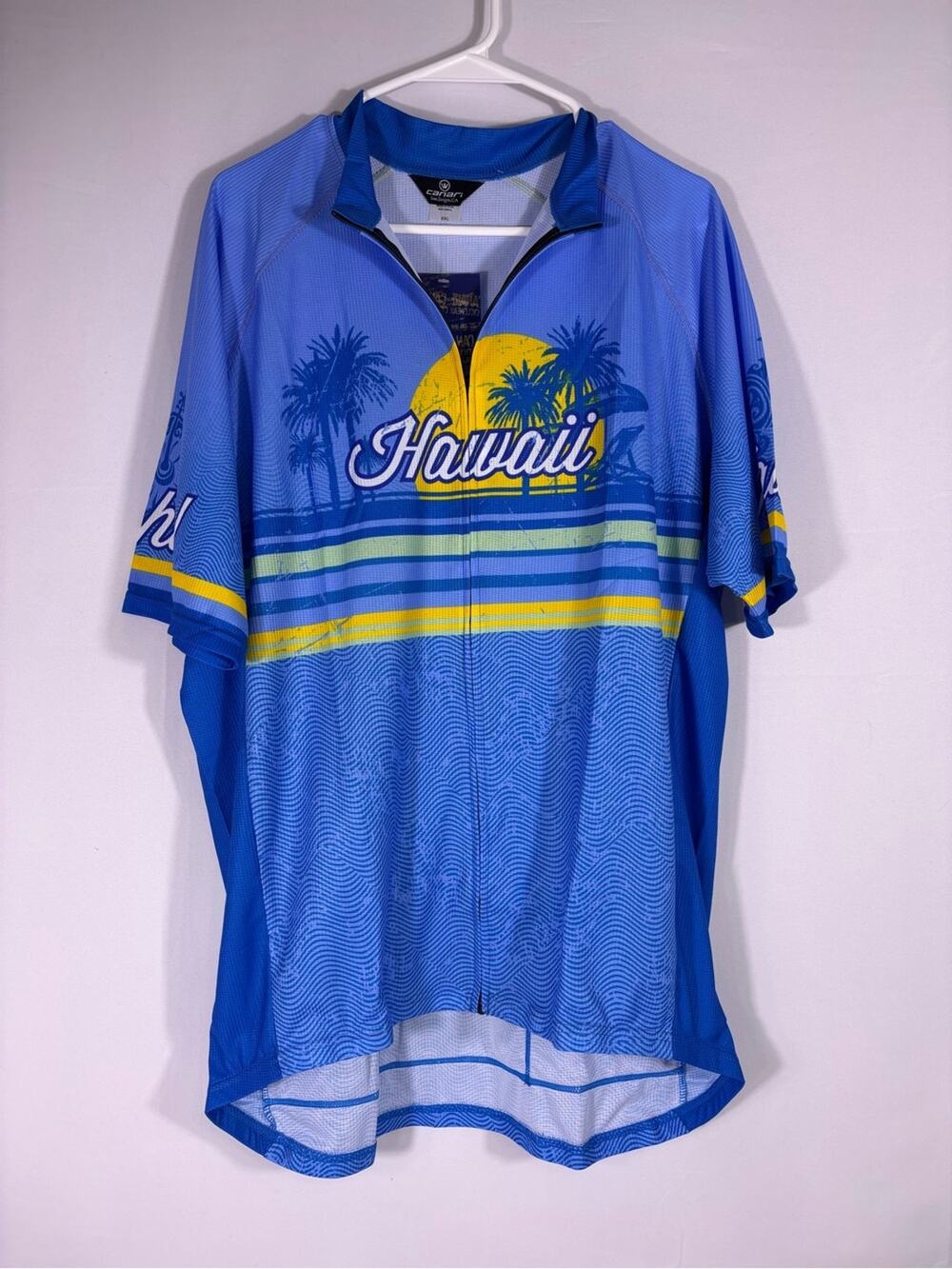 NWT Canari Hawaii Cycling Jersey Blue Full Zip Bike Shirt XXL